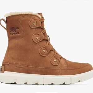 NWT Sorel Explorer Next boot velvet Tan Suede waterproof Boots women’s 7.5